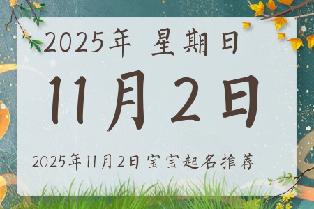 2025年11月2日出生的宝宝五行缺什么