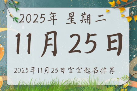 2025年11月25日出生的宝宝五行缺什么
