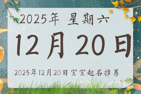 2025年12月20日出生的宝宝五行缺什么