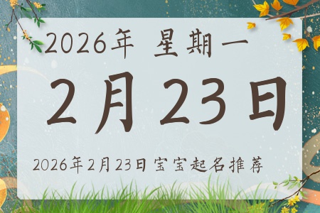 2026年2月23日出生的宝宝五行缺什么