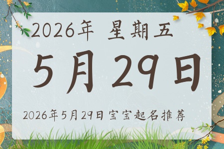 2026年5月29日出生的宝宝五行缺什么