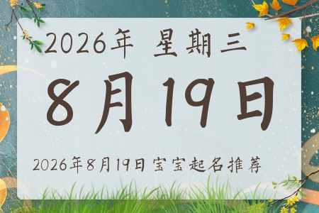 2026年8月19日出生的宝宝五行缺什么