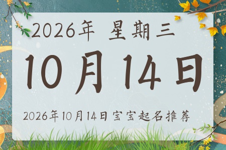 2026年10月14日出生的宝宝五行缺什么