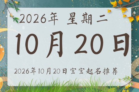 2026年10月20日出生的宝宝五行缺什么